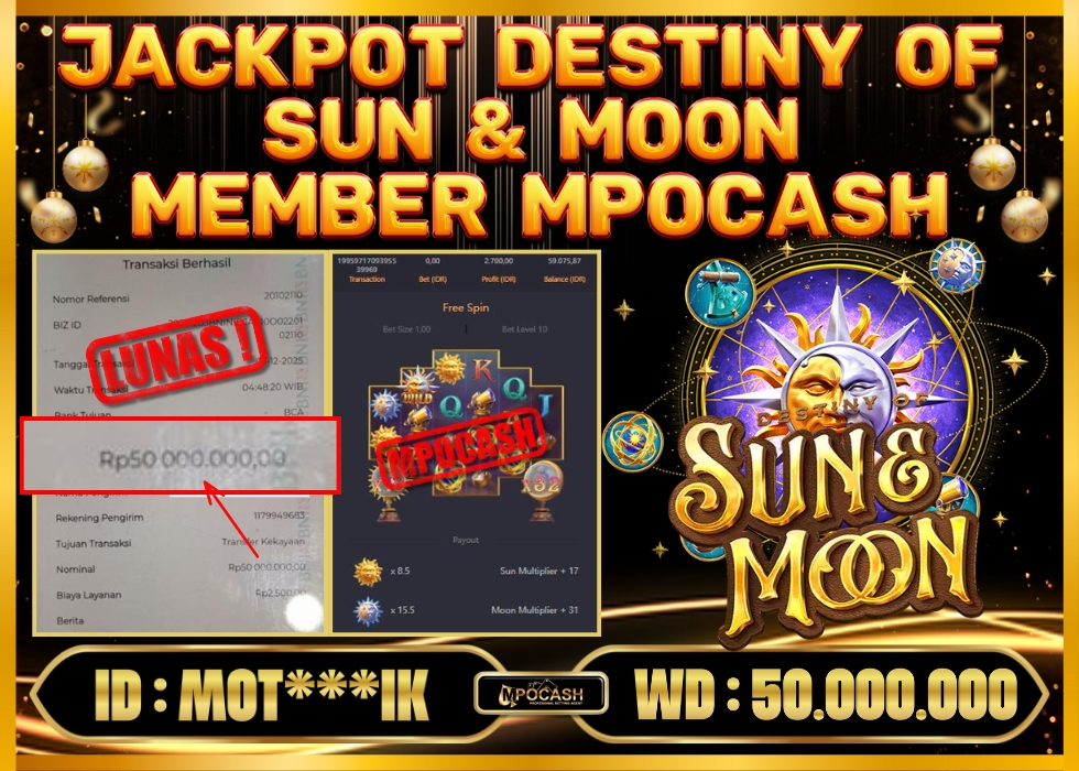 MPOCASH JACKPOT DESTINY OF SUN & MOON